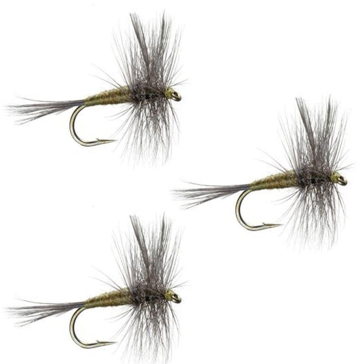 3 Pack Blue Wing Olive BWO Classic Dry Fly - Hook Size 20 - Get Tight Gear
