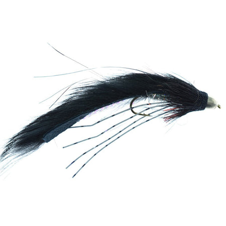 3 Pack Cone Head Muddy Buddy Trout and Bass Streamer Fly Lunchables - Black - Hook Size 4 - Get Tight Gear