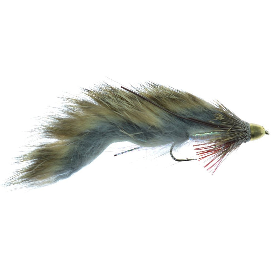3 Pack ConeHead Zuddler Trout and Bass Streamer Fly - Lunchables - Natural - Hook Size 4 - Get Tight Gear