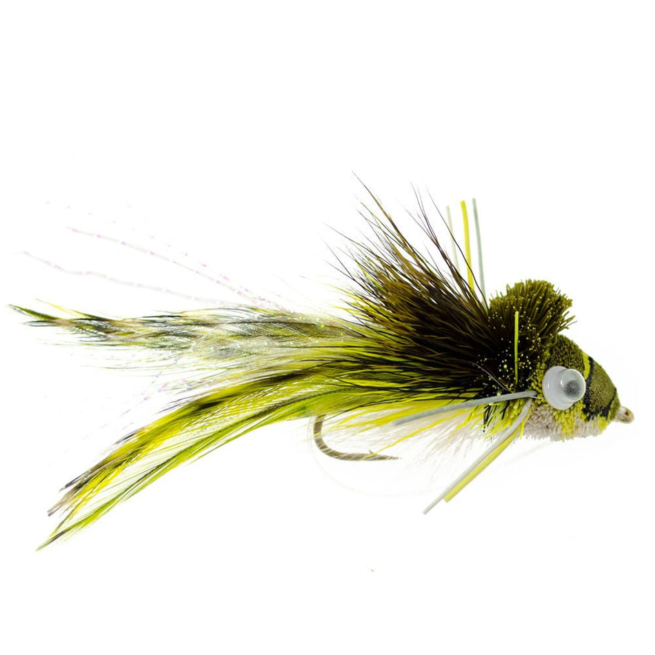 3 Pack Deer Hair Diver Size 4 - Swimming Frog Bass Fly Fishing Bug Wide Gape Bass Hooks With Weed Guard - Get Tight Gear