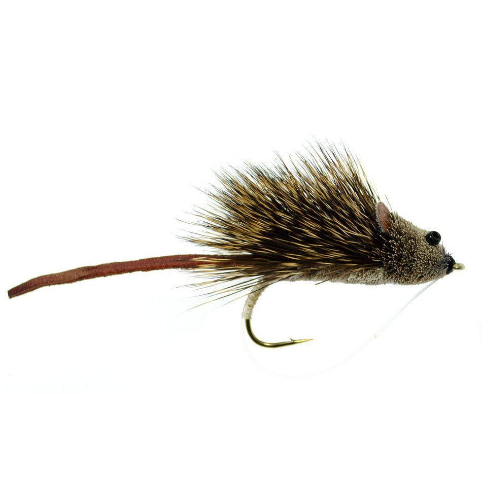 3 Pack Deer Hair Scruffy Rat Size 2 - Bass Fly Fishing Bug Wide Gape Bass Hooks With Weed Guard - Get Tight Gear