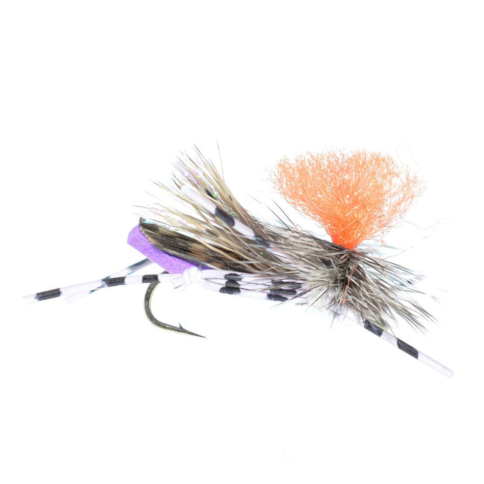3 Pack Feth Hopper Purple - Foam Grasshopper Fly Pattern - Hook Size 10 - Get Tight Gear