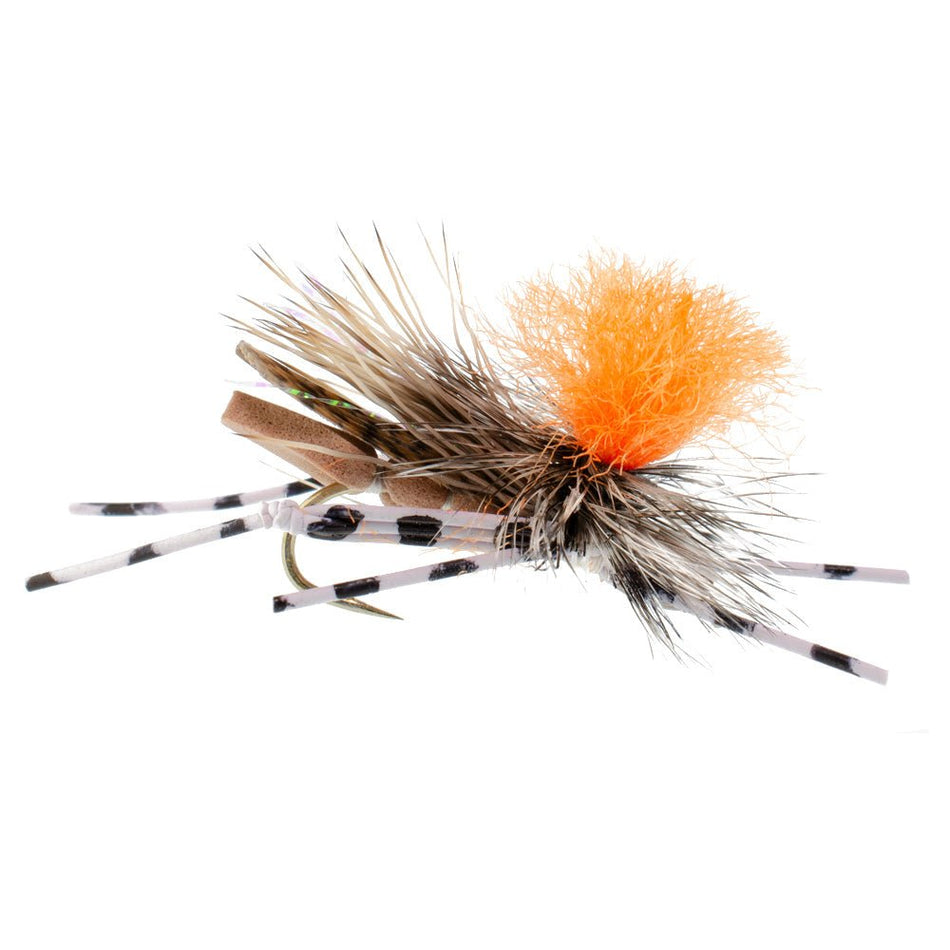 3 Pack Feth Hopper Tan - Foam Grasshopper Fly Pattern - Hook Size 10 - Get Tight Gear