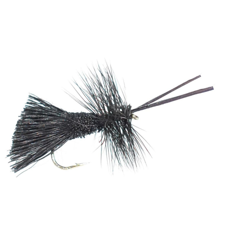 3 Pack Goddard Caddis Black Dry Fly - Hook Size 12 - Get Tight Gear