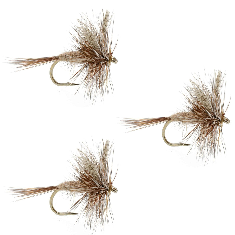 3 Pack March Brown Classic Dry Fly - Hook Size 14 - Get Tight Gear