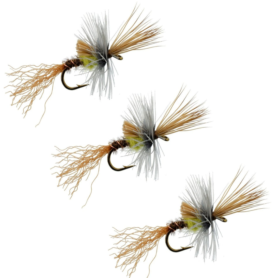 3 Pack Pale Morning Dun PMD Cripple Mayfly Hook Size 18 - Get Tight Gear