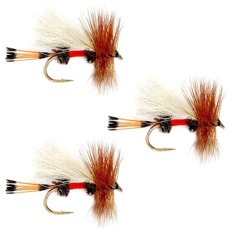 3 Pack Royal Trude Classic Hair Wing Dry Fly - Hook Size 12 - Get Tight Gear