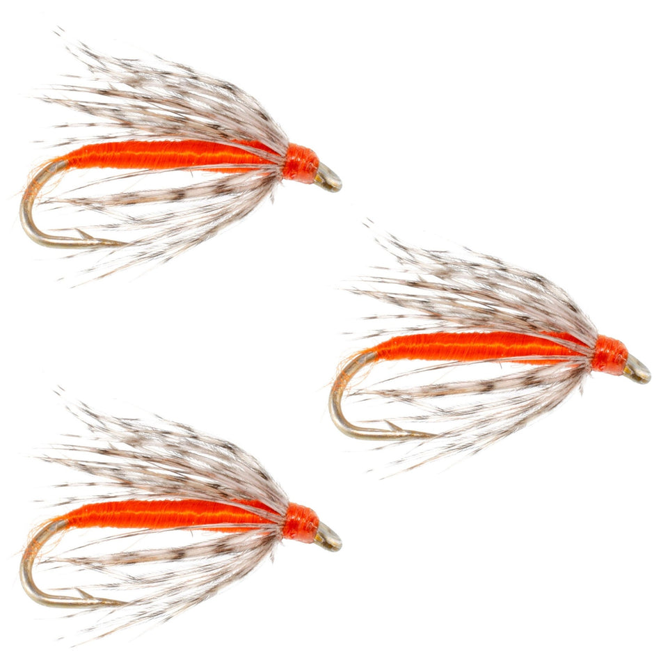 3 Pack Soft Hackle Partridge and Orange Fly Fishing Wet Flies - Hook Size 14 - Get Tight Gear