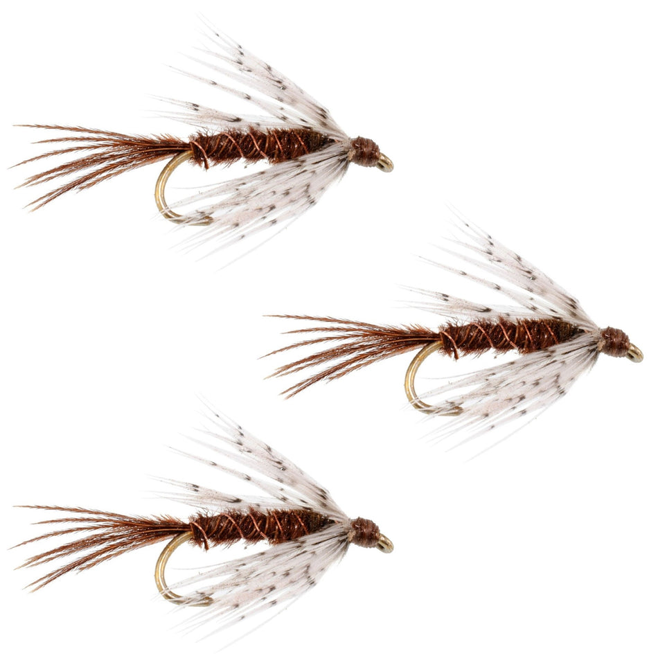 3 Pack Soft Hackle Partridge and Pheasant Tail Fly Fishing Wet Flies - Hook Size 16 - Get Tight Gear