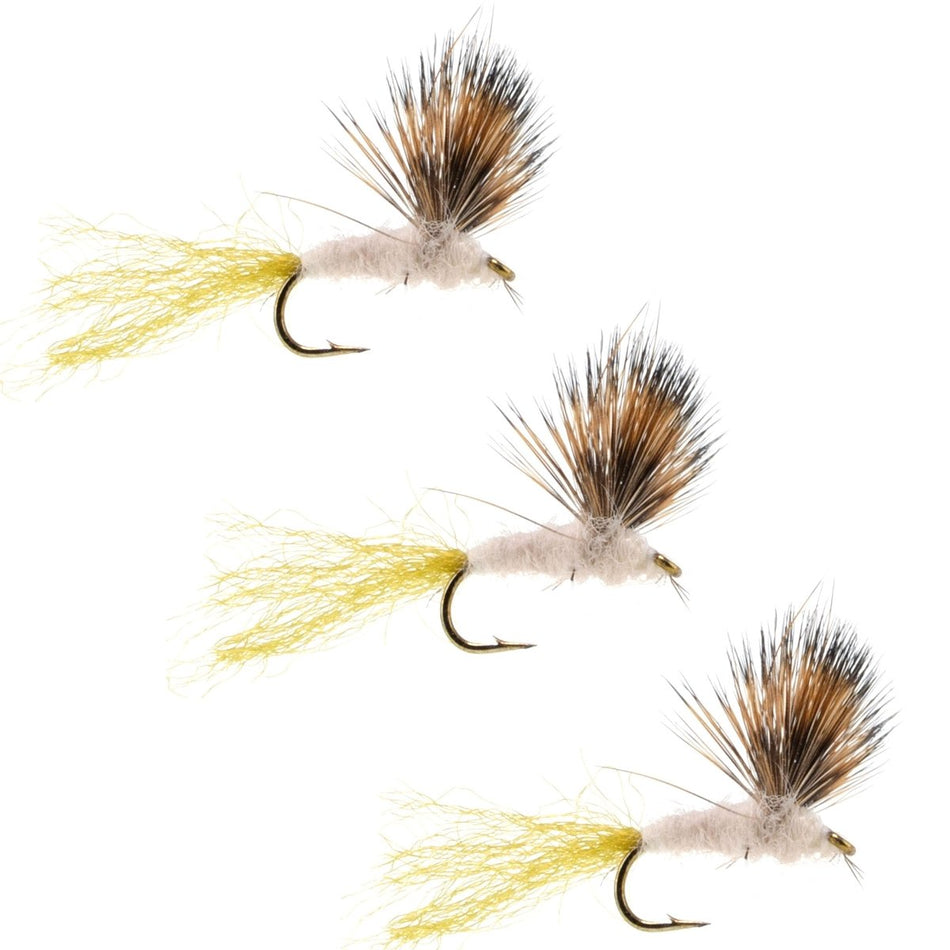 3 Pack Sparkle Dun Pale Morning Dun PMD Mayfly Flies Hook size 16 - Get Tight Gear
