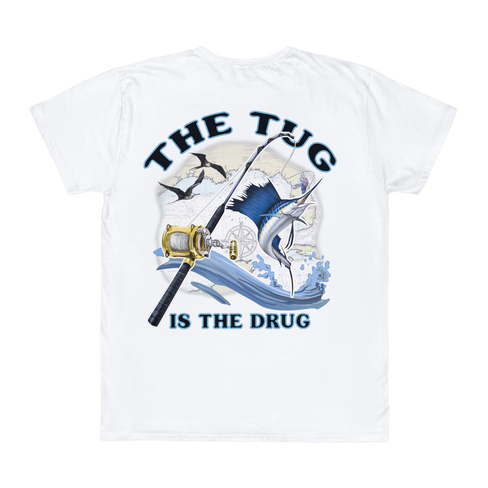 Fishing Enthusiast T-Shirt, Casual Gear, Gift for Anglers, Summer Wear, Outdoor Activities, The Tug is the Drug