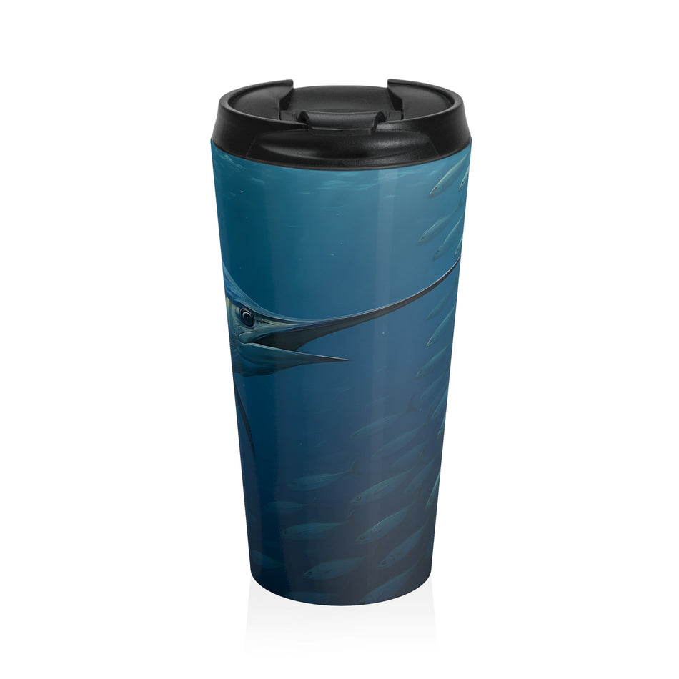 Blue Marlin Stainless Steel Travel Mug - Perfect for Beach Lovers & Adventurers
