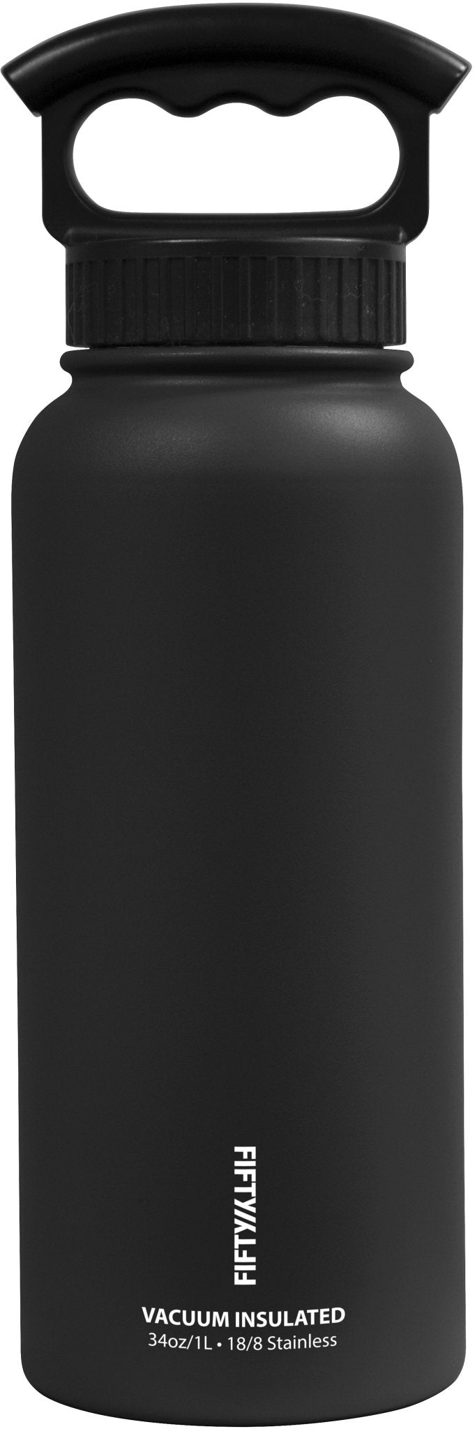 34 Oz Vac Insul W/3 Fing Black - Get Tight Gear