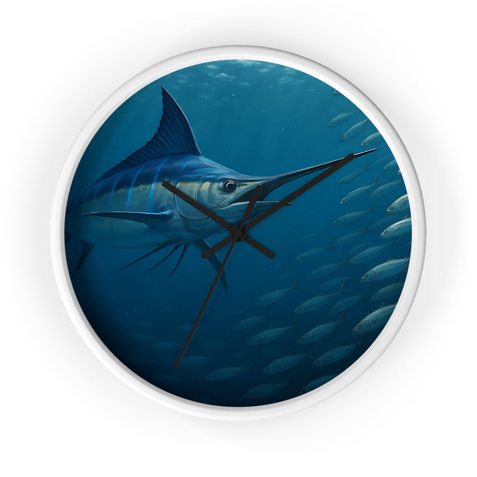 Blue Marlin Wall Clock - Nautical Home Décor