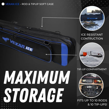 36.5" Ice Fishing Combo Rod Tackle Bag - Get Tight Gear