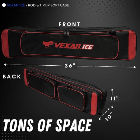 36.5" Ice Fishing Combo Rod Tackle Bag - Get Tight Gear