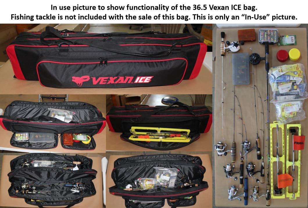 36.5" Ice Fishing Combo Rod Tackle Bag - Get Tight Gear