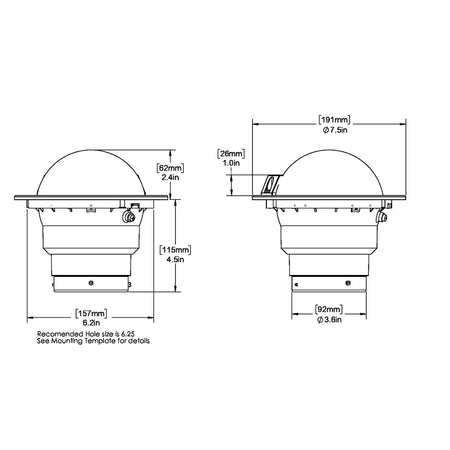 Ritchie FB-500 Globemaster Compass - Flush Mount - Black - 12V - 5 Degree Card
