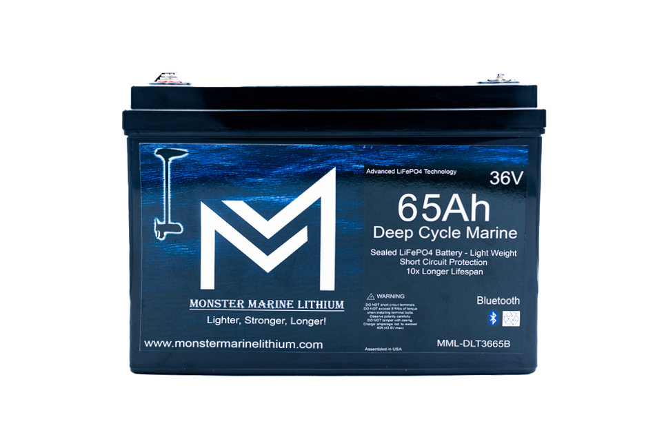 36V 65Ah Bluetooth Lithium Trolling Battery