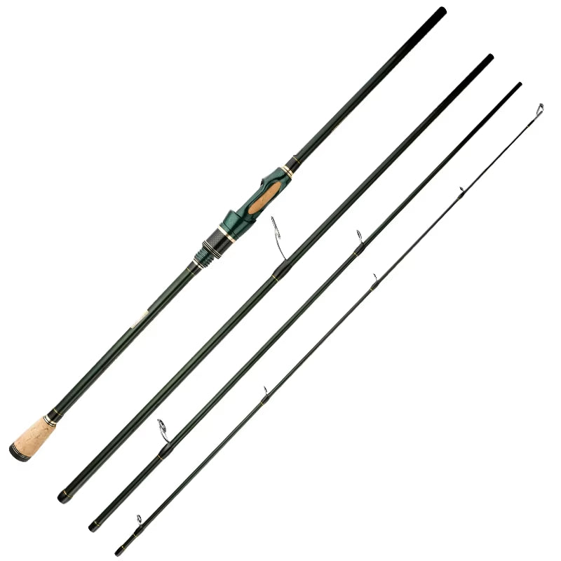 Spinning Casting Carbon Fishing Rod 4-5 Sections 1.8M/2.1M/2.4M Portable Travel Rod Spinning Fishing Rods Fishing Tackle