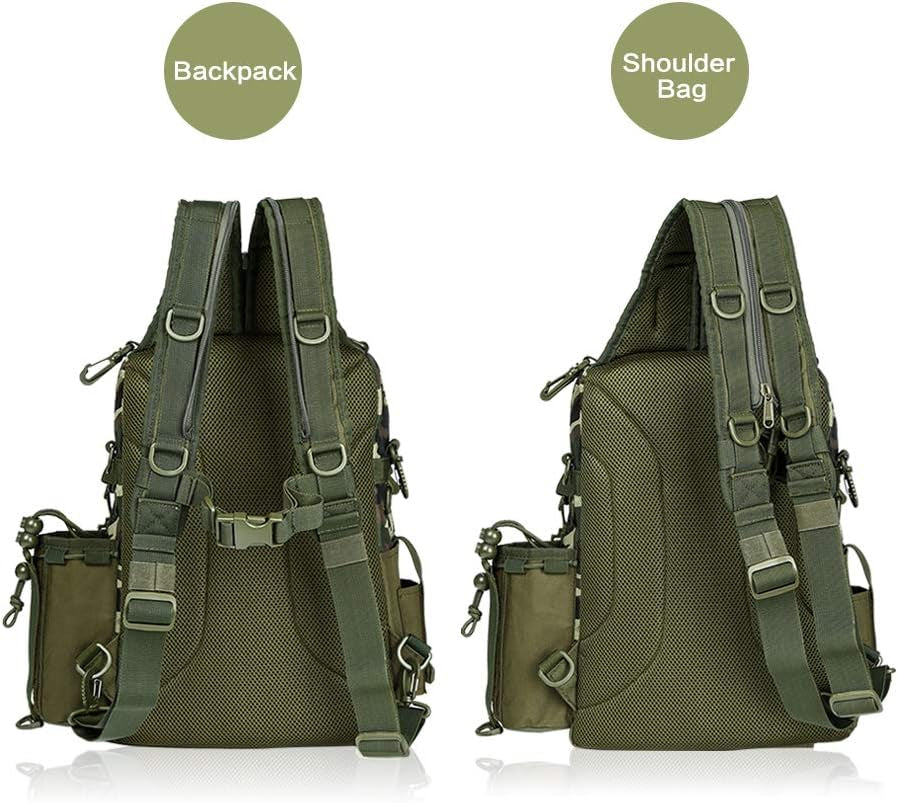 Premium Water-Resistant Fishing Backpack - BLISSWILL Outdoor Tackle Bag for Anglers