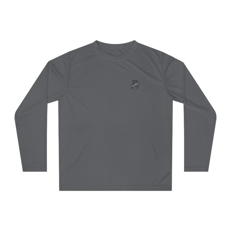 Unisex Performance Long Sleeve Shirt - "Grouper Hunter" Fishing Graphic Tee for Fishing Enthusiasts