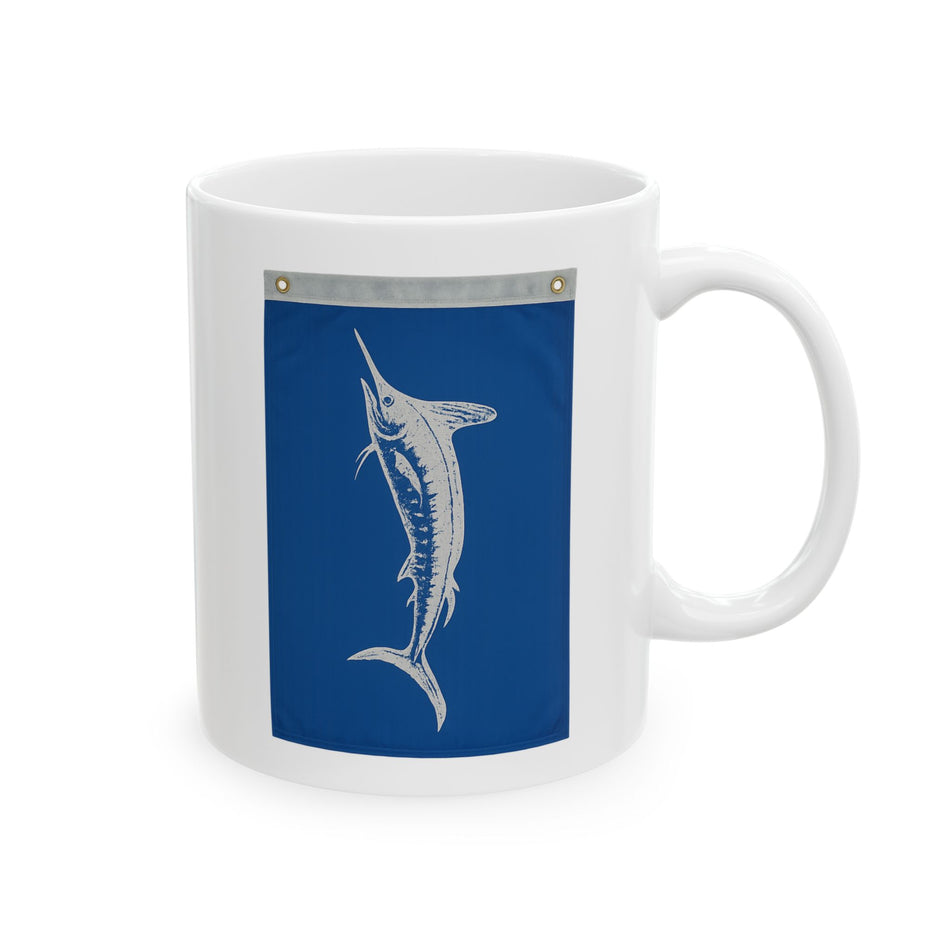 White Marlin Flag Ceramic Mug - Get Tight Gear