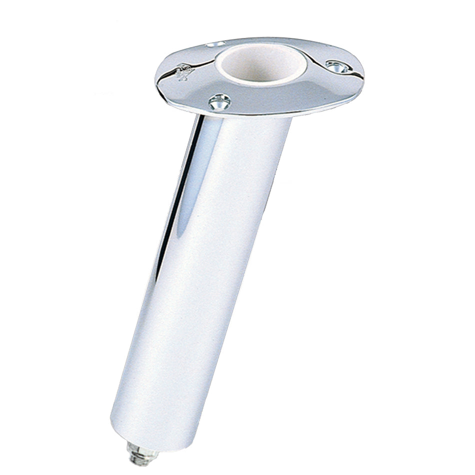 Portacañas de acero inoxidable con base giratoria de 15 grados y montaje empotrado de Lee - 2" x 9" - Mediano [RH5369H]