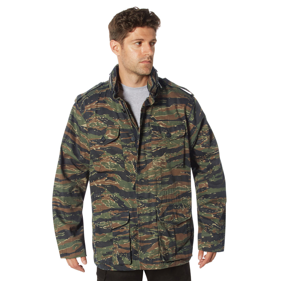 Rothco Vintage Lightweight M-65 Field Jacket Tiger Stripe Camo Size S