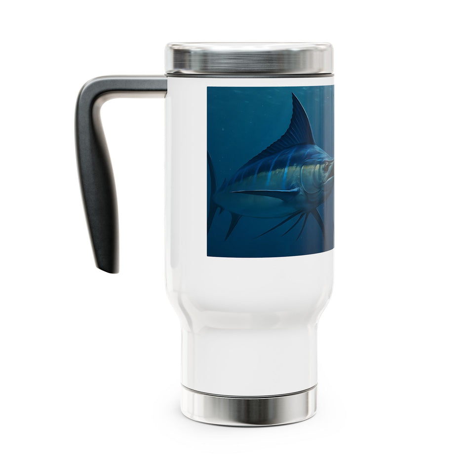 Blue Marlin Stainless Steel Travel Mug - 14oz Fish Design