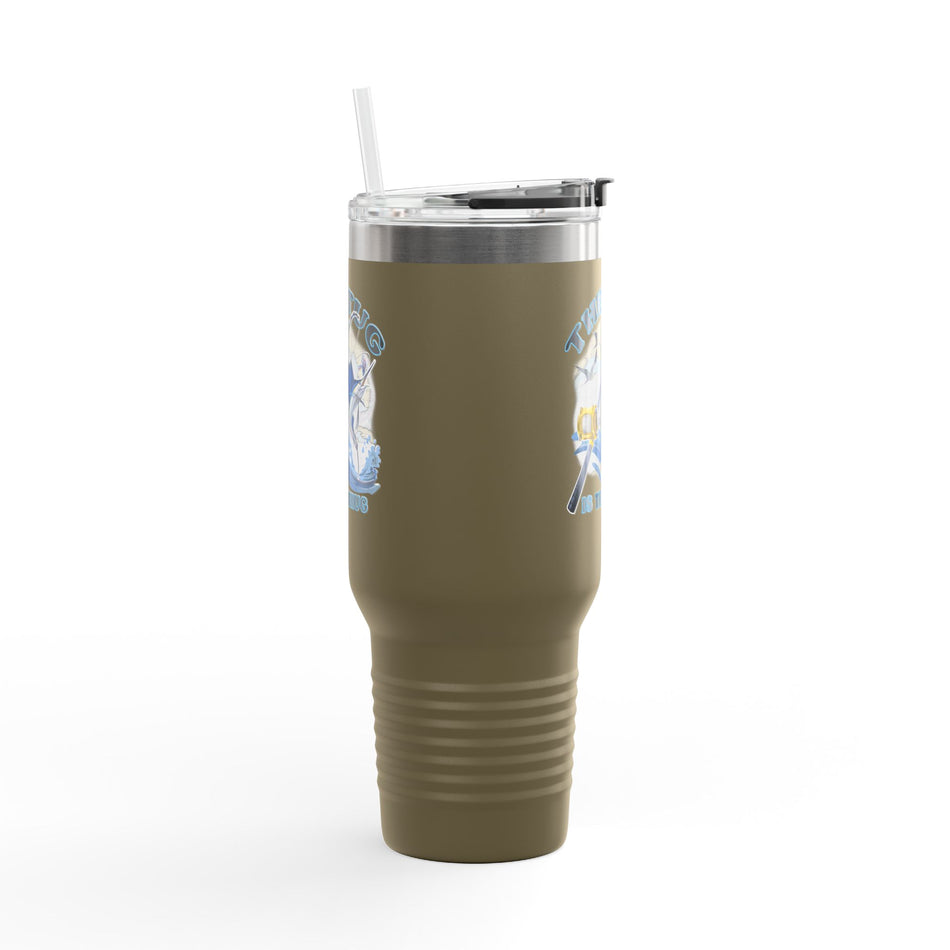 The Tug is the Drug™ Insulated Travel Mug - 40oz - Perfect for Adventure Lovers