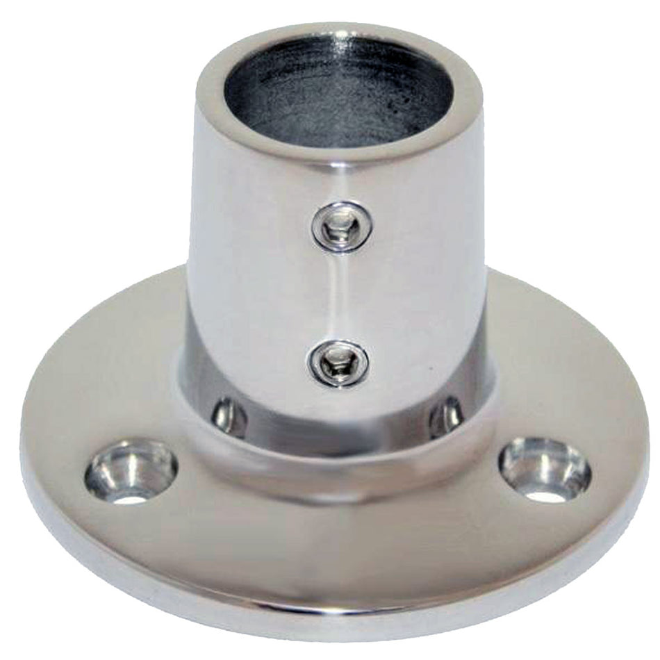 Whitecap " O.D. 90 Round Base SS Rail Fitting