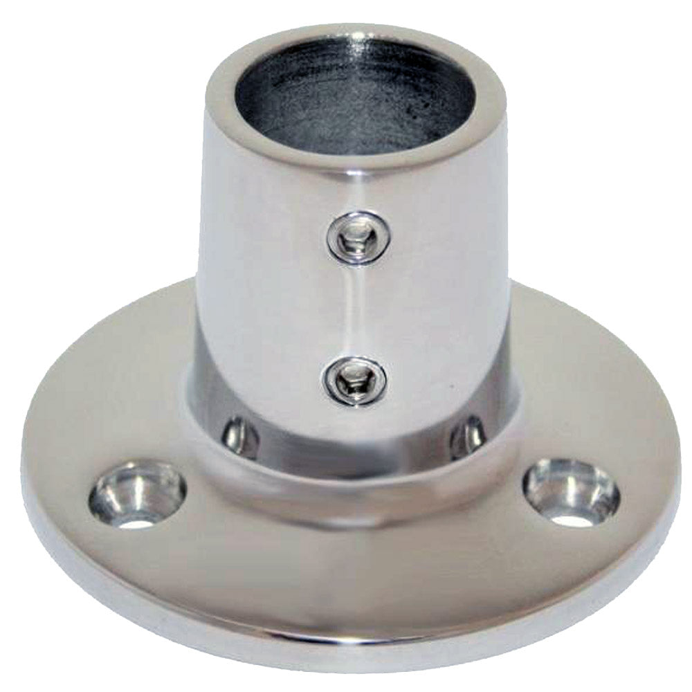 Whitecap " O.D. 90 Round Base SS Rail Fitting