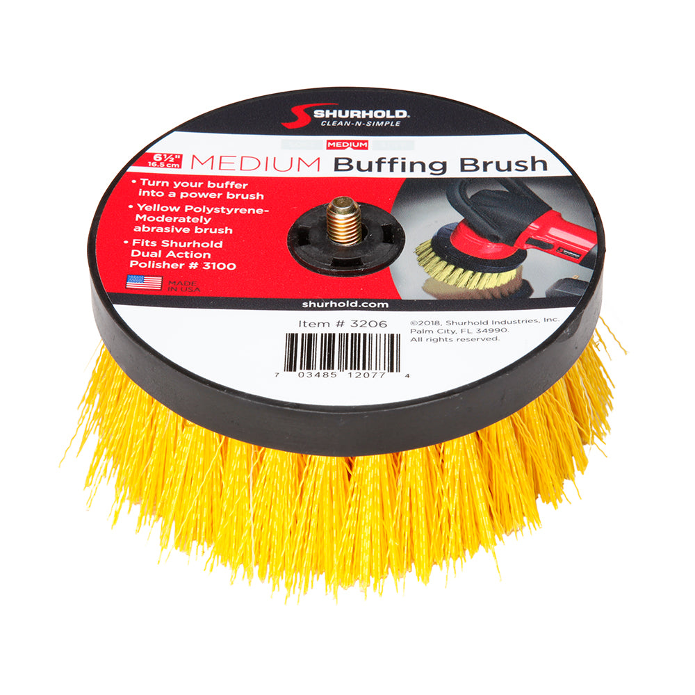 Shurhold 6-" Medium Brush f/Dual Action Polisher