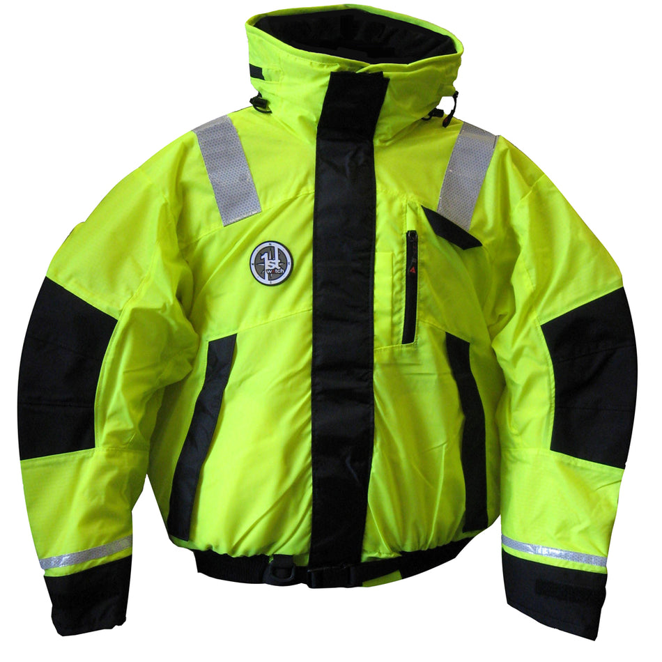 Chaqueta bomber First Watch AB-1100 Flotation - Amarillo de alta visibilidad/Negro - XL [AB-1100-HV-XL]