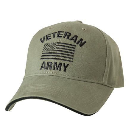 Rothco Vintage Low Profile Cap - Army Veteran Vintage Olive Drab Size One Size