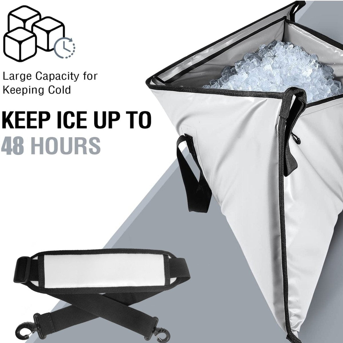 48x18'' Leakproof Fish Cooler Bag With Waterproof Zipper - Get Tight Gear