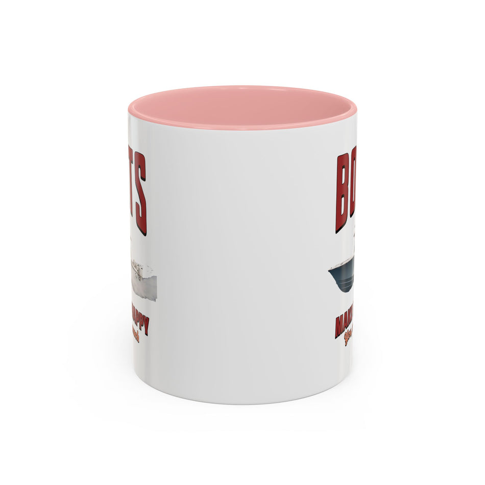 Custom Coffee Mug - Boats Make Me Happy Design
