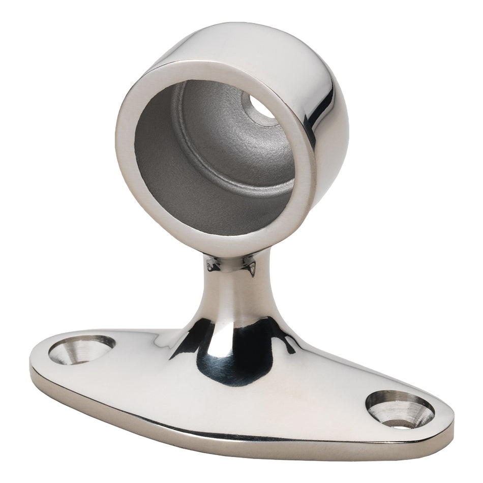 Whitecap 90 Handrail Stanchion - End - 316 Stainless Steel - 7/8" Tube O.D.