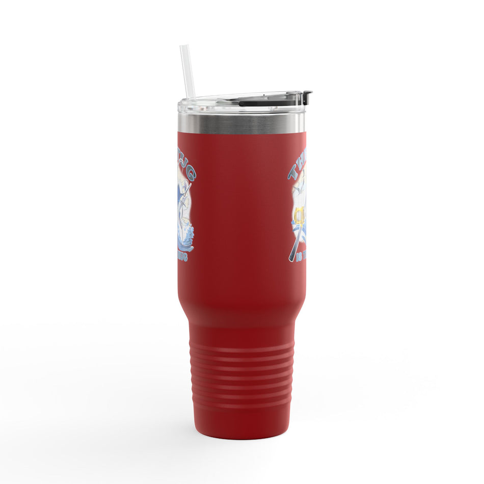 The Tug is the Drug™ Insulated Travel Mug - 40oz - Perfect for Adventure Lovers