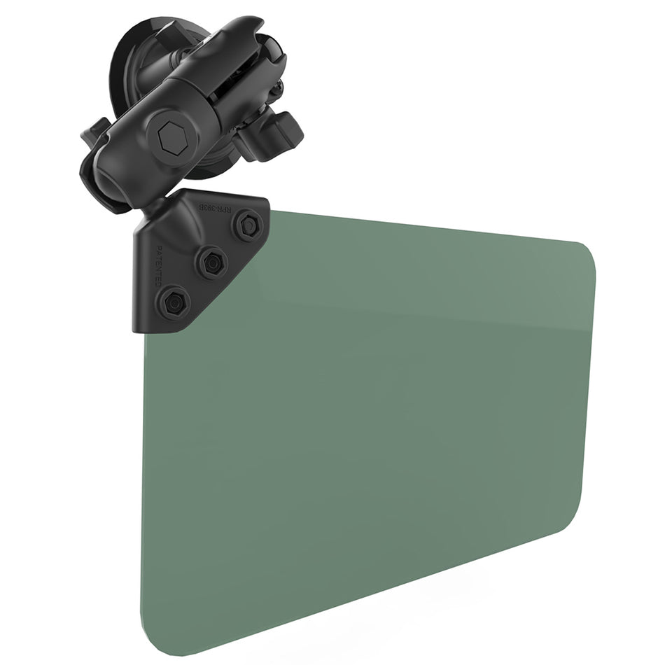 RAM Mount Suction Cup Mount w/Dark Green Sun Visor - 50% Tint