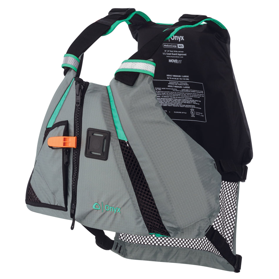 Chaleco salvavidas deportivo Onyx MoveVent Dynamic Paddle - XL/2XL - Aguamarina [122200-505-060-15]