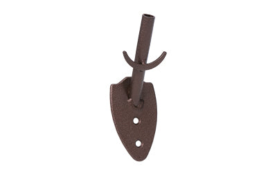 SKULL HOOKER FLUSH WALL MOUNT BRN