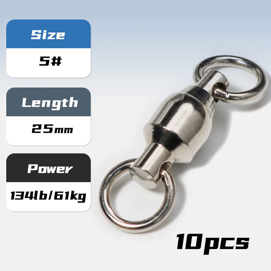 JIGGINGPRO Premium Ball Bearing Swivels for Marine Fishing Accessories