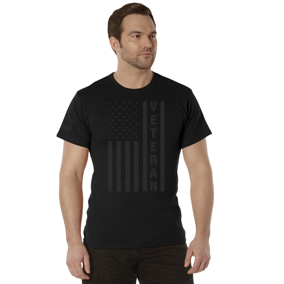 Rothco Veteran Flag T-Shirt Black Size 2XL