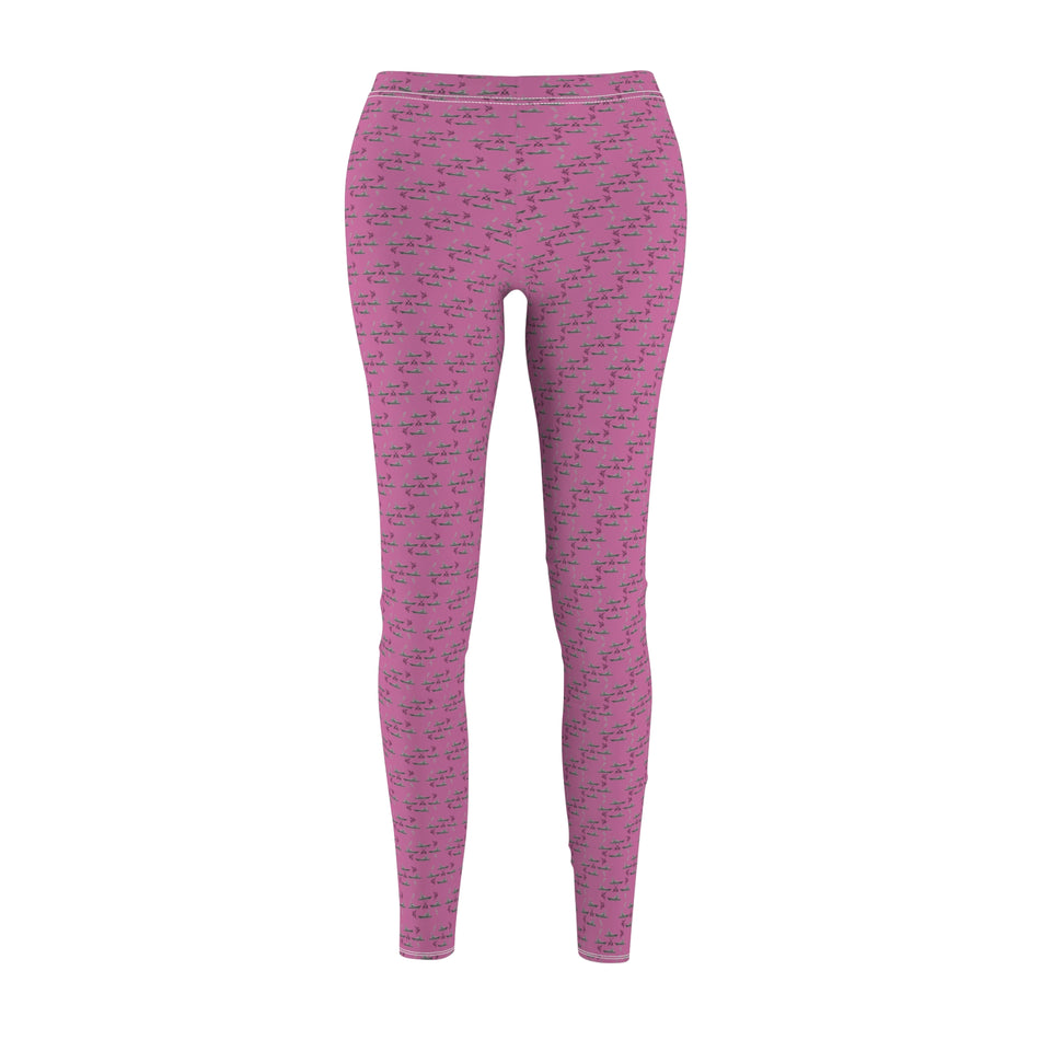 Leggings casuales para mujer con estampado de peces deportivos