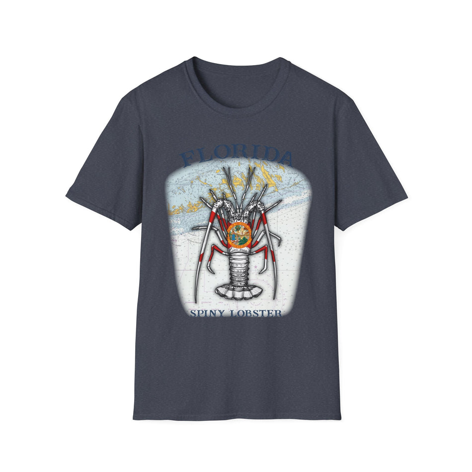 Florida Spiny Lobster Unisex Softstyle T-Shirt, Beachwear, Casual Tee, Seafood Lover Gift, Summer Outing Shirt