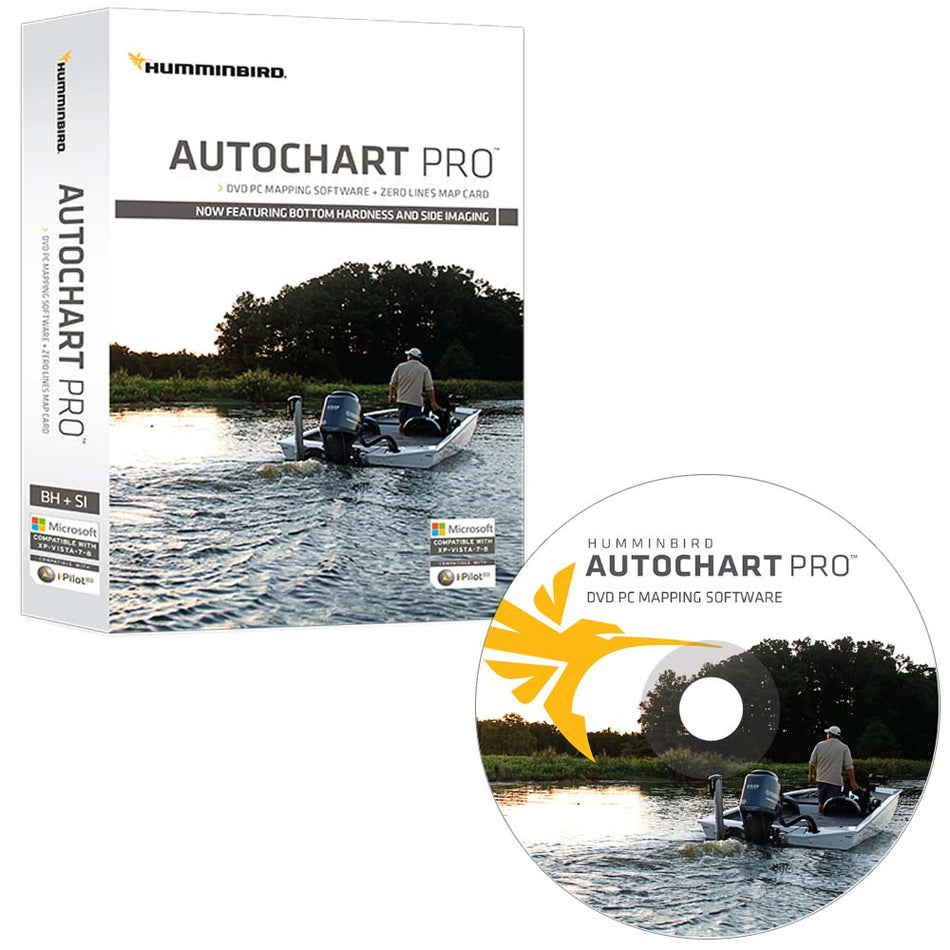 Humminbird AutoChart PRO DVD PC-Mapping-Software mit Zero Lines-Kartenkarte [600032-1]