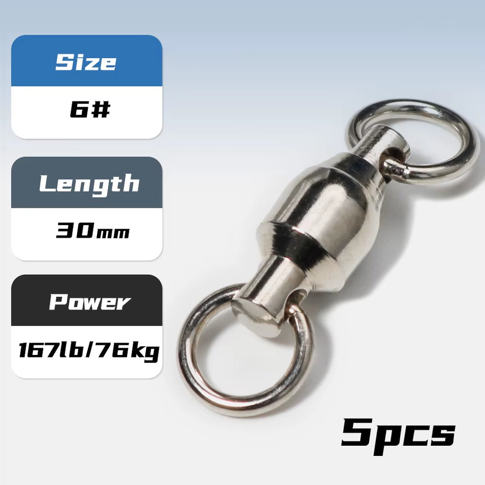 JIGGINGPRO Premium Ball Bearing Swivels for Marine Fishing Accessories