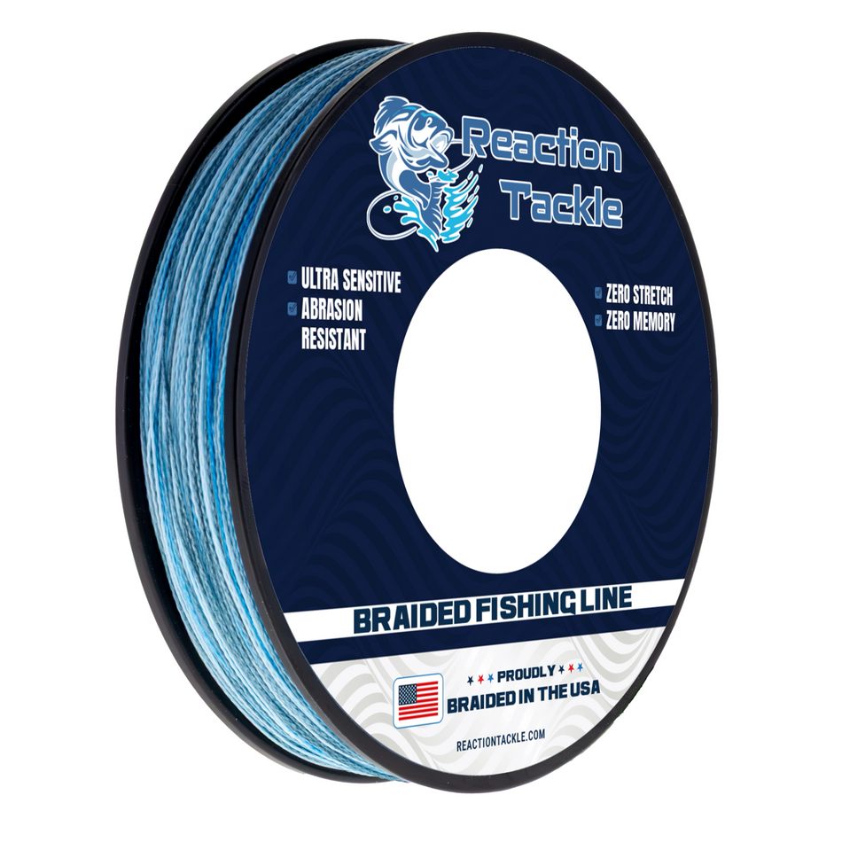 Reaction Tackle BRAIDED IN THE USA Fishing Line- 4X- NEW